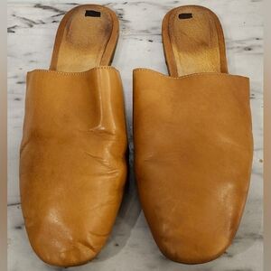 Madewell The Core brown leather mule flats women's size 9.5